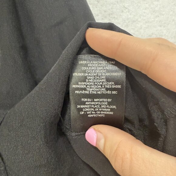 Maeve Silk Tank Top Womens 0 Strappy Sleeveless Flowy Ruffle Back Anthropologie - Picture 6 of 8